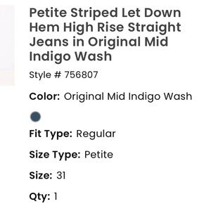 LOFT Women's Straight Leg Jeans - Original Mid Indigo Wash